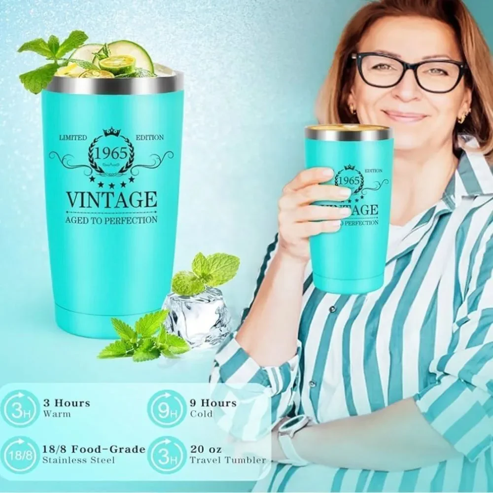 Aqua Blue Vintage Bath & Body Gift Set 60th birthday
